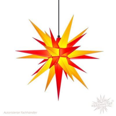 A7 gelb und rot Kunststoff Herrnhuter Stern für Außen und Innen | 30706